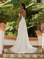 Moonlight Tango T934 Casual Low Keyhole Back With Sparkly Lace Bodice, Beaded Straps, And Flowy Chiffon Sweep Train Moonlight Tango T934 Casual Low Keyhole Back With Sparkly Lace Bodice, Beaded Straps, And Flowy Chiffon Sweep Train