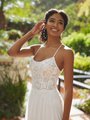 Moonlight Tango T934 Floral Lace Halter Neck Beach Wedding Dress with Beaded Halter Straps And Corset Boned Bodice Moonlight Tango T934 Floral Lace Halter Neck Beach Wedding Dress with Beaded Halter Straps And Corset Boned Bodice