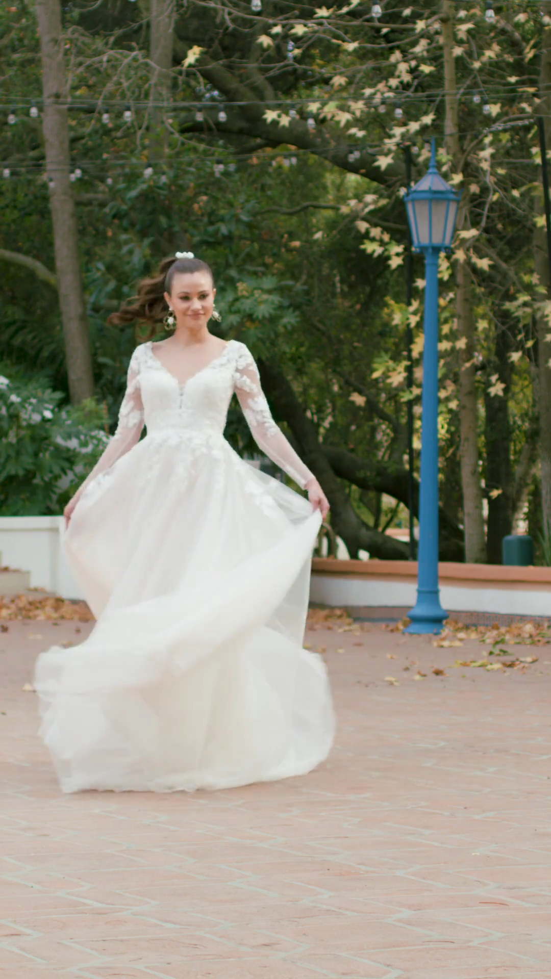 Moonlight Tango T941 Dreamy Floral Lace Tulle A-Line Wedding Gown With Illusion Keyhole Back and Long Illusion Sleeves Moonlight Tango T941 Dreamy Floral Lace Tulle A-Line Wedding Gown With Illusion Keyhole Back and Long Illusion Sleeves