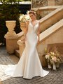 Moonlight Tango T951 Classic Deep Sweetheart Mikado Mermaid with Couture Band at Waist Moonlight Tango T951 Classic Deep Sweetheart Mikado Mermaid with Couture Band at Waist