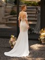 Moonlight Tango T955 Beaded Trim Deep Illusion Scoop Back Lace and Regal Crepe Mermaid Moonlight Tango T955 Beaded Trim Deep Illusion Scoop Back Lace and Regal Crepe Mermaid