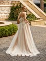 Moonlight Tango T958 Sexy Keyhole with Bow Back Unlined Bodice A-Line Destination Wedding Dress