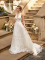 Moonlight Tango T959 Fashion Forward Halter Neck with Illusion Inset Crepe Bodice and Full A-Line Embroidered Sequins Lace Fabric Moonlight Tango T959 Fashion Forward Halter Neck with Illusion Inset Crepe Bodice and Full A-Line Embroidered Sequins Lace Fabric