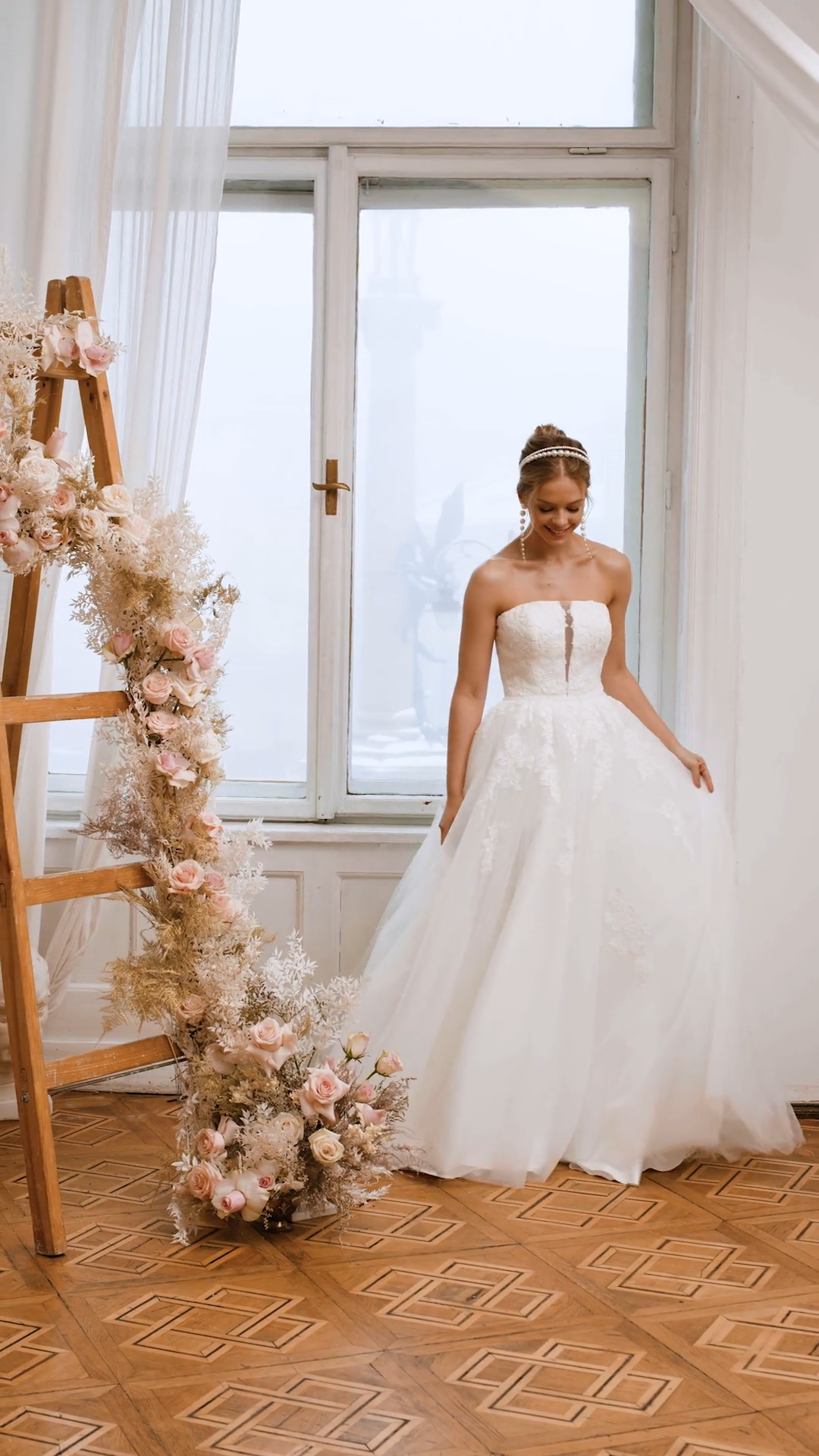 Moonlight Tango T967 Strapless Straight Across Neck and Illusion Open Back Tulle Ball Gown Wedding Dress Moonlight Tango T967 Strapless Straight Across Neck and Illusion Open Back Tulle Ball Gown Wedding Dress
