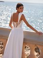 Sexy Open Illusion Back A-Line Wedding Dress with Cap Sleeves in Chiffon